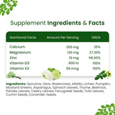 Himalayan Organics Plant Based Calcium Magnesium Zinc D3 + K2 Vegetarian 120 Capsules